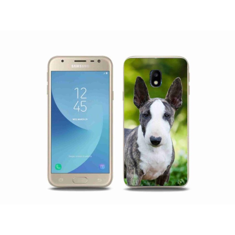 Gelový kryt mmCase na mobil Samsung Galaxy J3 (2017) - anglický bulteriér
