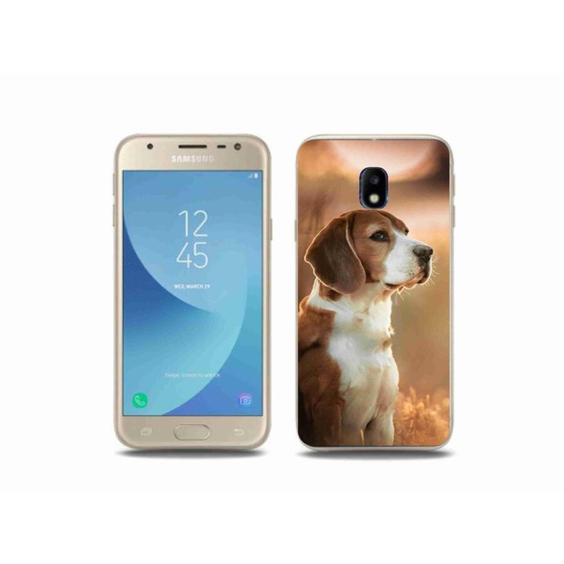 Gelový kryt mmCase na mobil Samsung Galaxy J3 (2017) - bígl