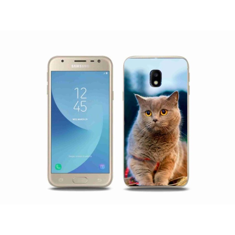 Gelový kryt mmCase na mobil Samsung Galaxy J3 (2017) - britská modrá 2