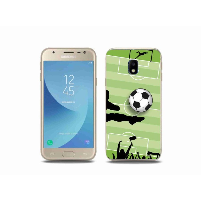 Gelový kryt mmCase na mobil Samsung Galaxy J3 (2017) - fotbal 3