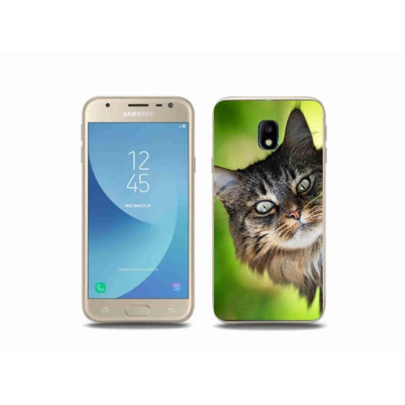 Gelový kryt mmCase na mobil Samsung Galaxy J3 (2017) - kočka 3