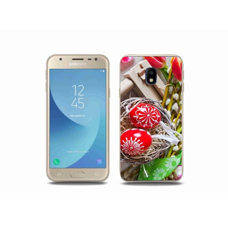 Gelový kryt mmCase na mobil Samsung Galaxy J3 (2017) - kraslice