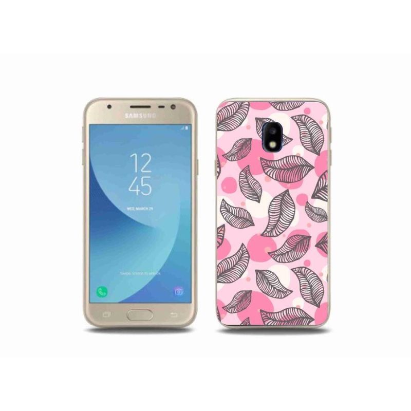 Gelový kryt mmCase na mobil Samsung Galaxy J3 (2017) - kreslené padající listy