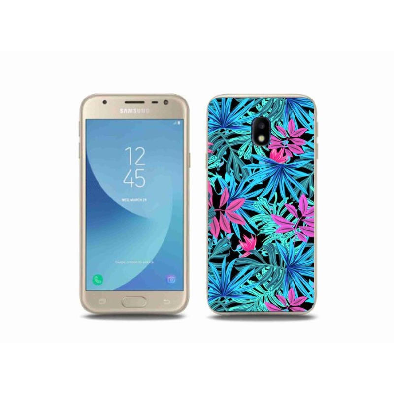 Gelový kryt mmCase na mobil Samsung Galaxy J3 (2017) - květiny 3