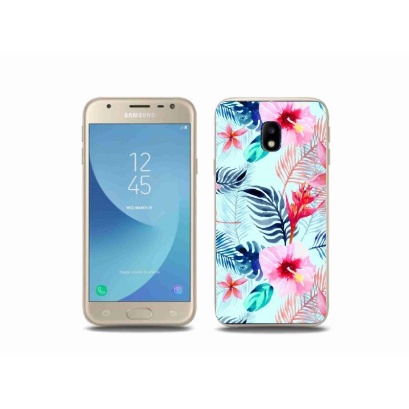 Gelový kryt mmCase na mobil Samsung Galaxy J3 (2017) - květiny