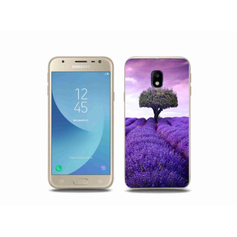 Gelový kryt mmCase na mobil Samsung Galaxy J3 (2017) - levandulová louka