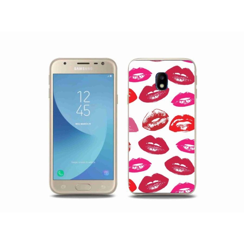 Gelový kryt mmCase na mobil Samsung Galaxy J3 (2017) - rty