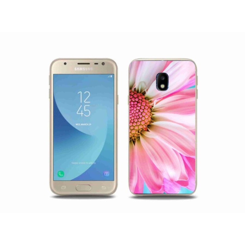 Gelový kryt mmCase na mobil Samsung Galaxy J3 (2017) - růžová květina