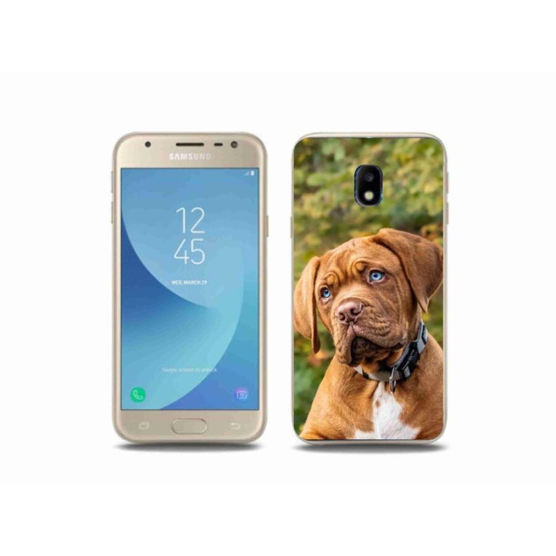 Gelový kryt mmCase na mobil Samsung Galaxy J3 (2017) - štěně