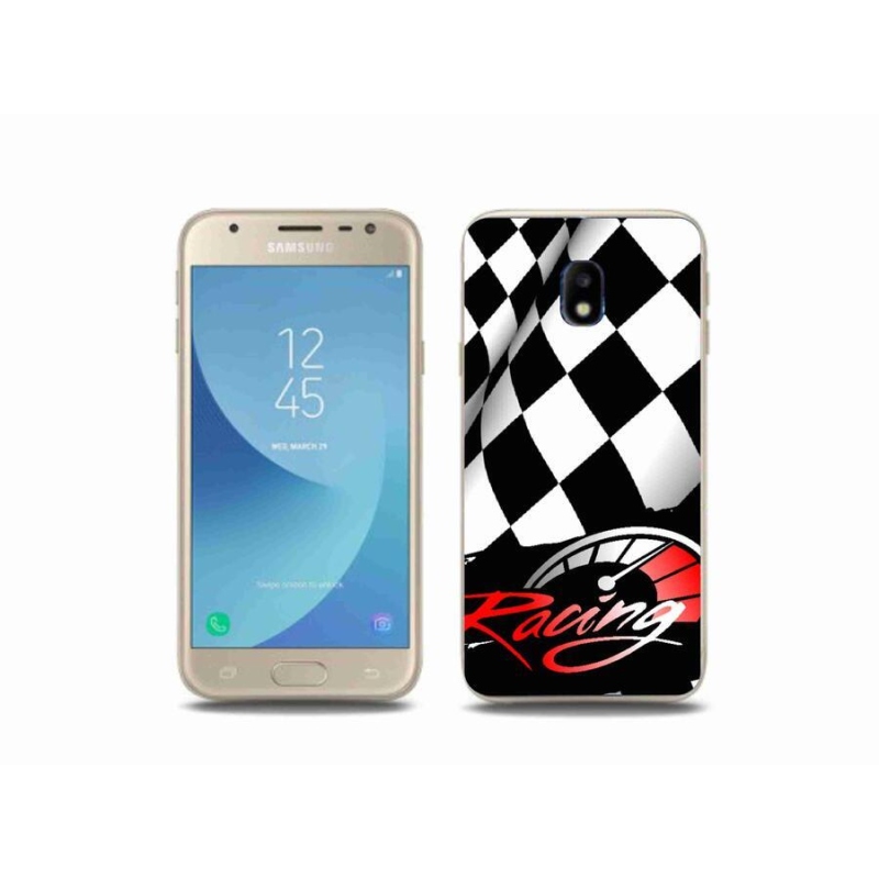 Gelový kryt mmCase na mobil Samsung Galaxy J3 (2017) - závodění