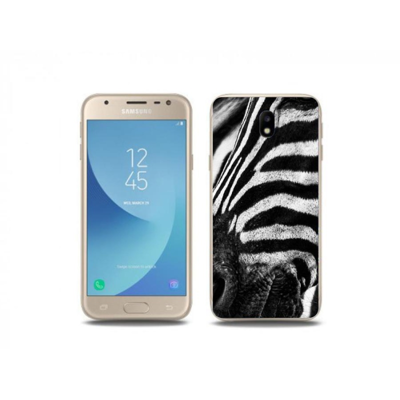 Gelový kryt mmCase na mobil Samsung Galaxy J3 (2017) - zebra