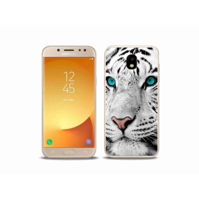 Gelový kryt mmCase na mobil Samsung Galaxy J5 (2017) - bílý tygr