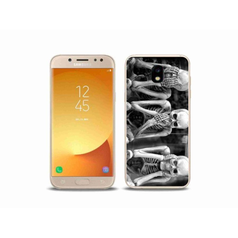 Gelový kryt mmCase na mobil Samsung Galaxy J5 (2017) - kostlivci