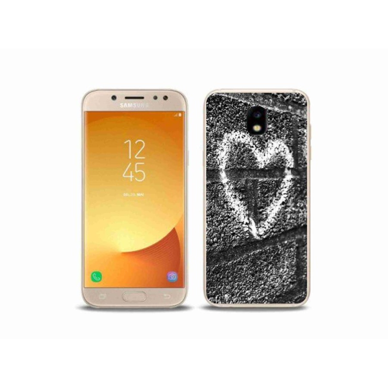 Gelový kryt mmCase na mobil Samsung Galaxy J5 (2017) - srdce na zdi