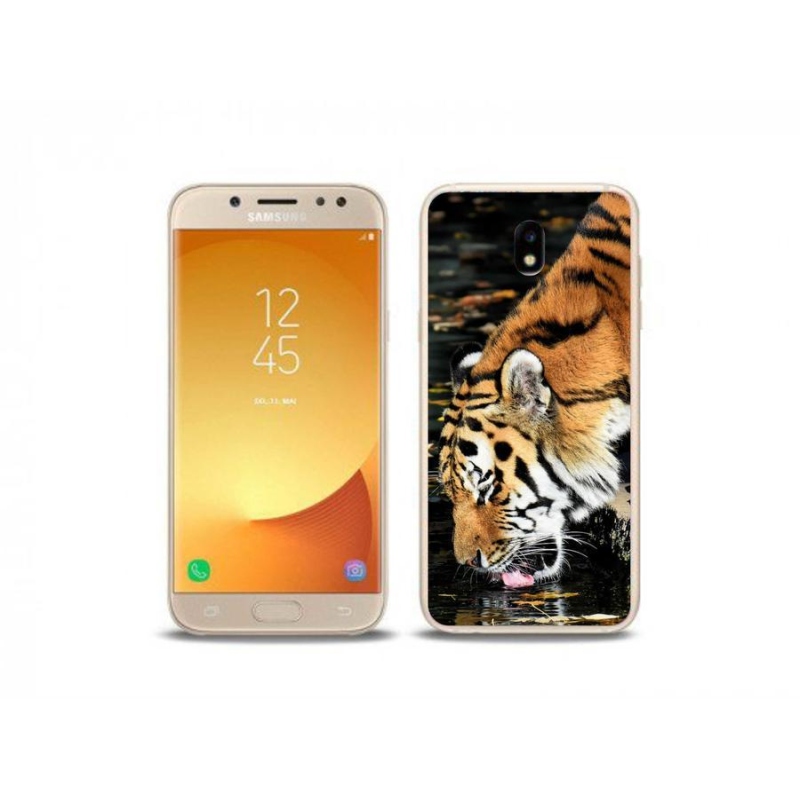 Gelový kryt mmCase na mobil Samsung Galaxy J5 (2017) - žíznivý tygr