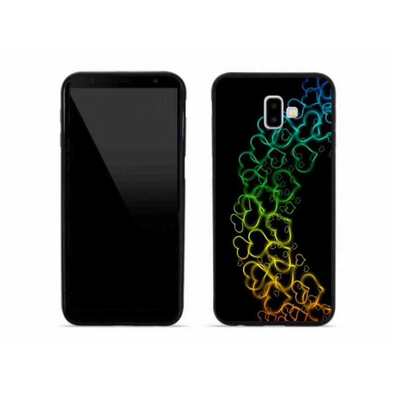 Gelový kryt mmCase na mobil Samsung Galaxy J6 Plus - barevná srdíčka