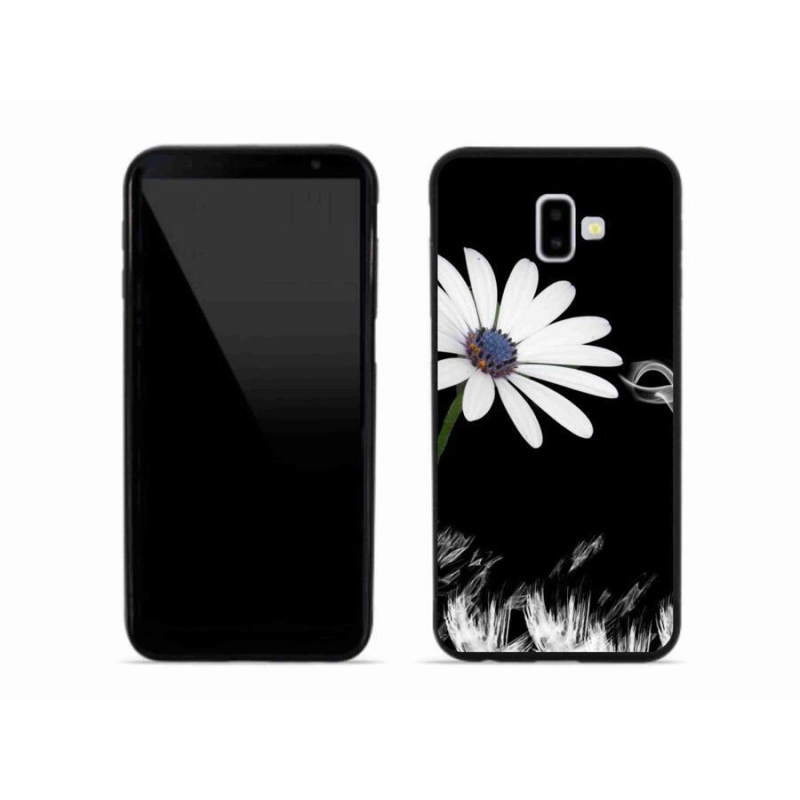 Gelový kryt mmCase na mobil Samsung Galaxy J6 Plus - bílá květina