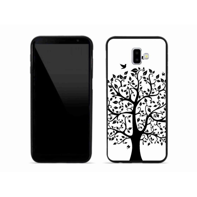Gelový kryt mmCase na mobil Samsung Galaxy J6 Plus - černobílý strom