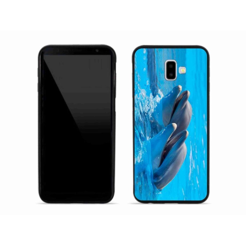 Gelový kryt mmCase na mobil Samsung Galaxy J6 Plus - delfíni