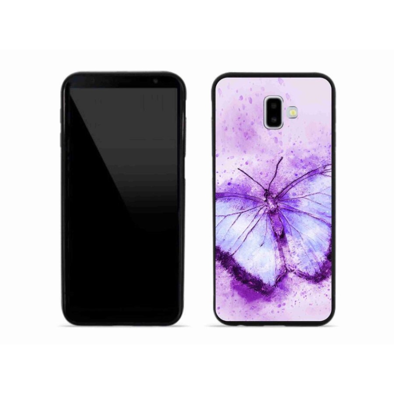 Gelový kryt mmCase na mobil Samsung Galaxy J6 Plus - fialový motýl