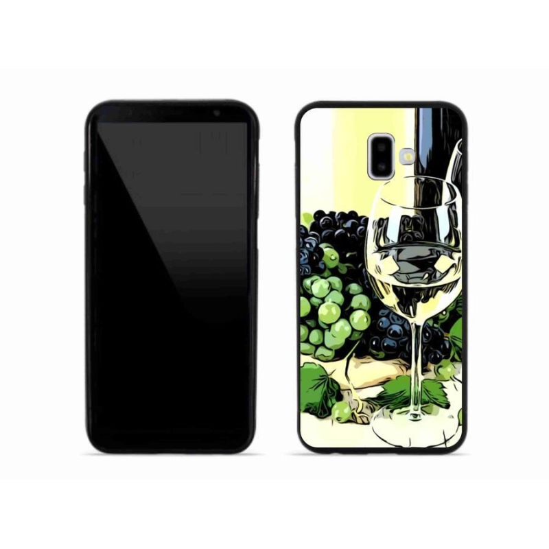 Gelový kryt mmCase na mobil Samsung Galaxy J6 Plus - sklenka vína