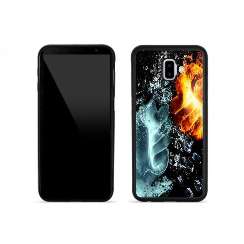 Gelový kryt mmCase na mobil Samsung Galaxy J6 Plus - voda a oheň