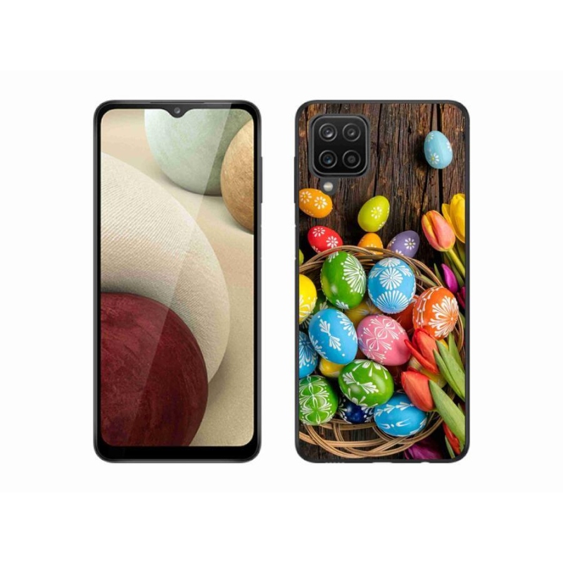Gelový kryt mmCase na mobil Samsung Galaxy M12 - velikonoční vajíčka