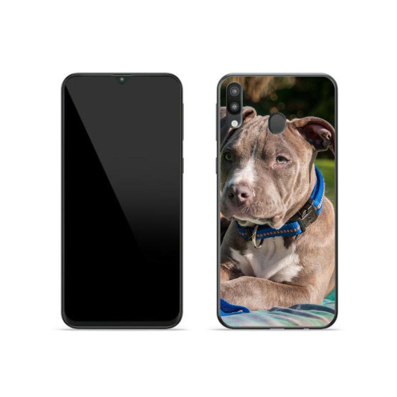 Gelový kryt mmCase na mobil Samsung Galaxy M20 - pitbull
