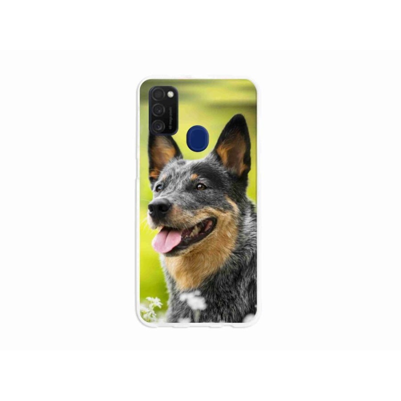 Gelový kryt mmCase na mobil Samsung Galaxy M21 - australský honácký pes