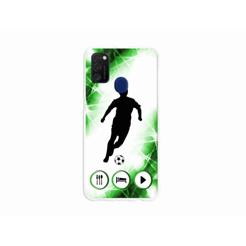 Gelový kryt mmCase na mobil Samsung Galaxy M21 - fotbalista