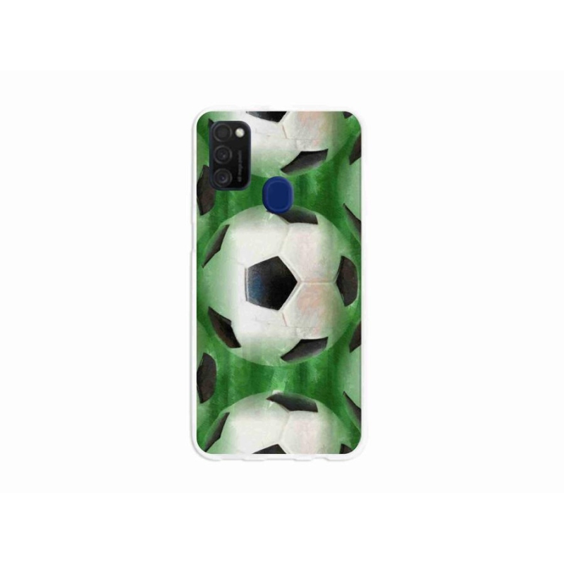 Gelový kryt mmCase na mobil Samsung Galaxy M21 - fotbalový míč