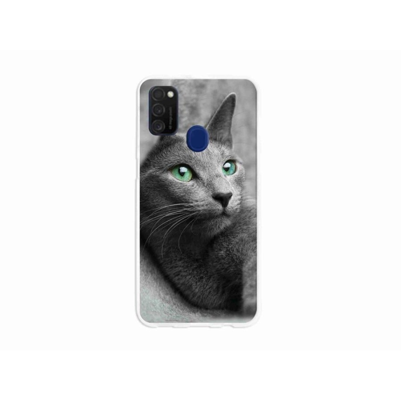 Gelový kryt mmCase na mobil Samsung Galaxy M21 - kočka 2