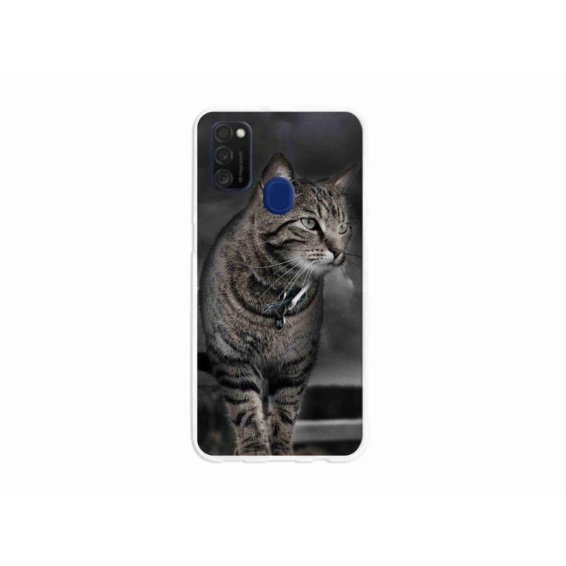 Gelový kryt mmCase na mobil Samsung Galaxy M21 - kočka