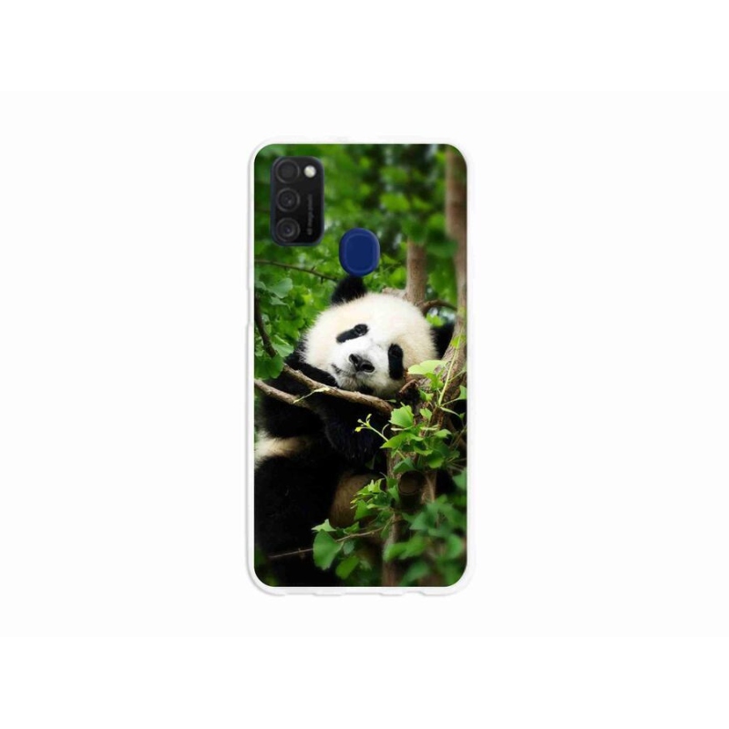 Gelový kryt mmCase na mobil Samsung Galaxy M21 - panda