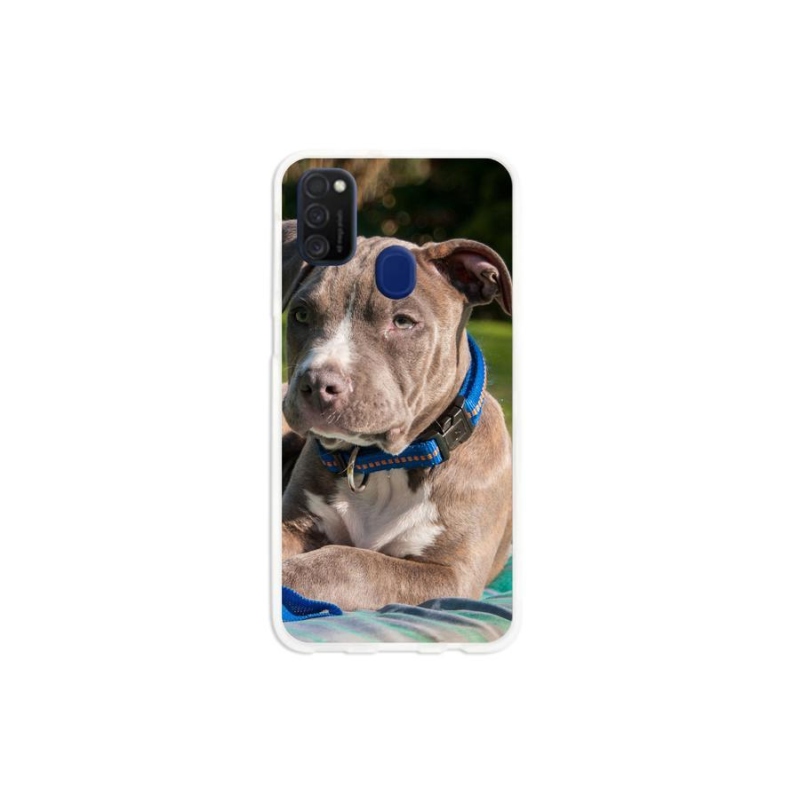 Gelový kryt mmCase na mobil Samsung Galaxy M21 - pitbull