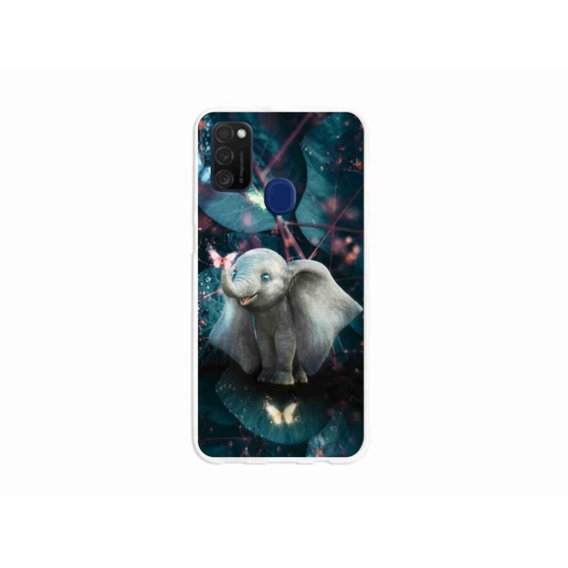Gelový kryt mmCase na mobil Samsung Galaxy M21 - roztomilý slon