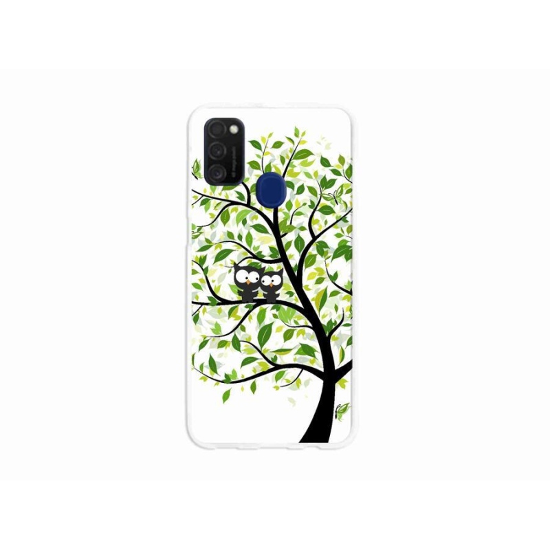 Gelový kryt mmCase na mobil Samsung Galaxy M21 - sovičky na stromě