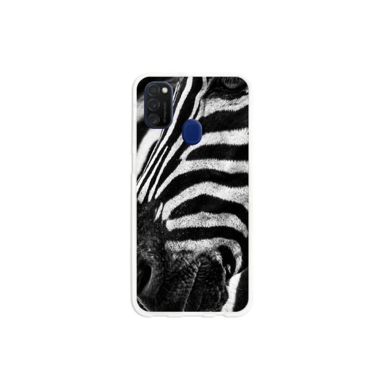 Gelový kryt mmCase na mobil Samsung Galaxy M21 - zebra
