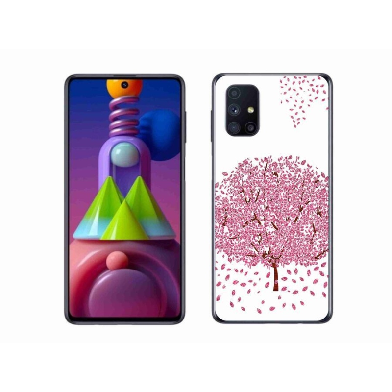 Gelový kryt mmCase na mobil Samsung Galaxy M51 - kreslený strom s listy