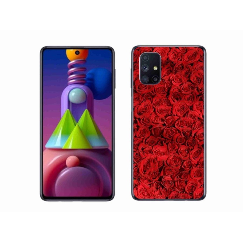 Gelový kryt mmCase na mobil Samsung Galaxy M51 - růže