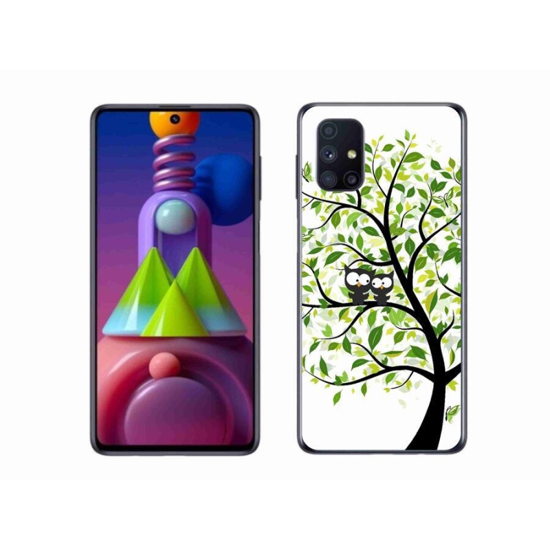 Gelový kryt mmCase na mobil Samsung Galaxy M51 - sovičky na stromě