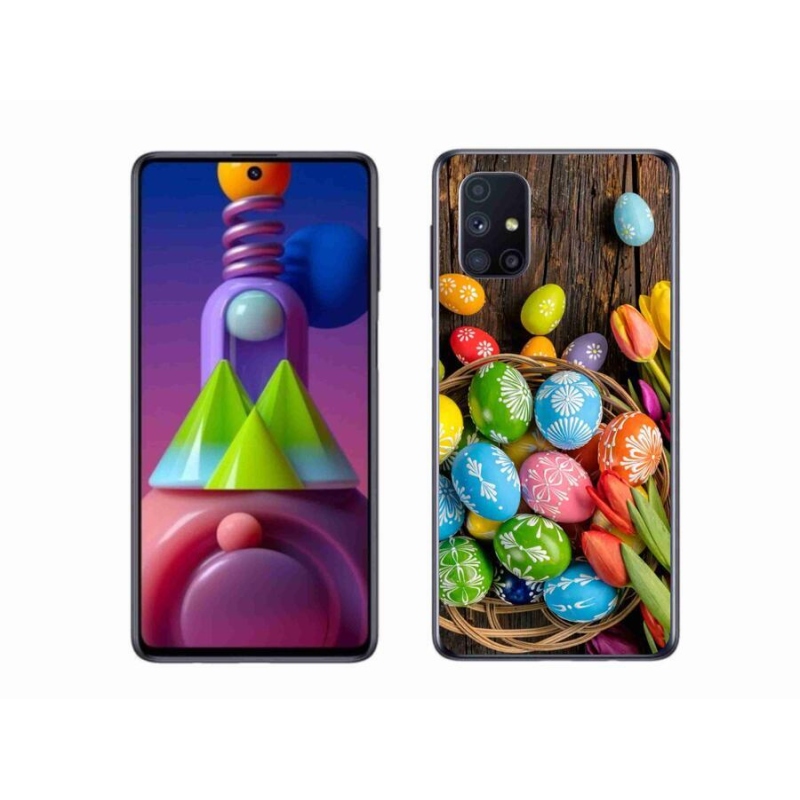 Gelový kryt mmCase na mobil Samsung Galaxy M51 - velikonoční vajíčka