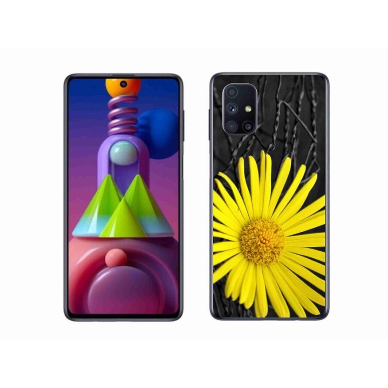 Gelový kryt mmCase na mobil Samsung Galaxy M51 - žlutá květina