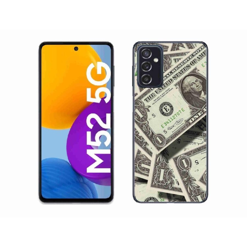 Gelový kryt mmCase na mobil Samsung Galaxy M52 5G - americký dolar