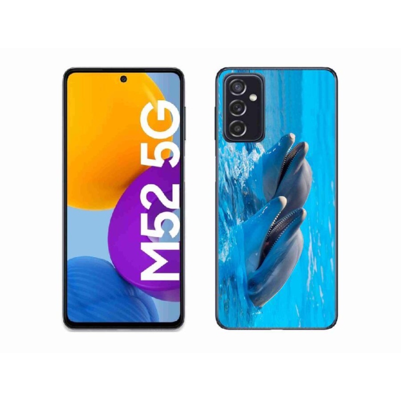 Gelový kryt mmCase na mobil Samsung Galaxy M52 5G - delfíni