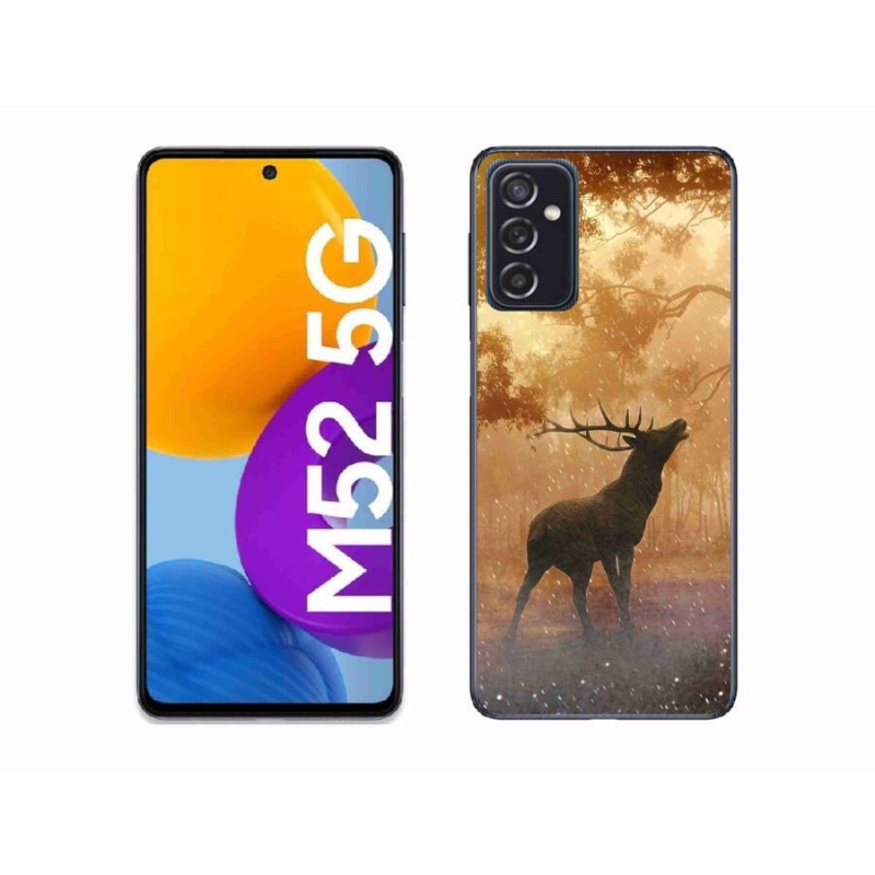 Gelový kryt mmCase na mobil Samsung Galaxy M52 5G - jelen v říji