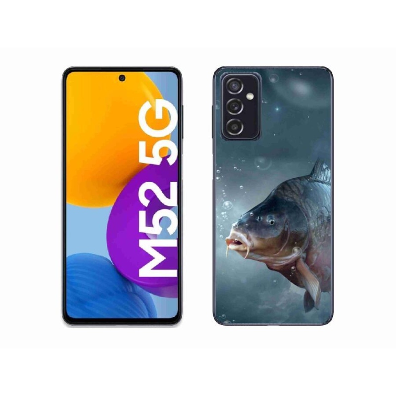 Gelový kryt mmCase na mobil Samsung Galaxy M52 5G - kapr a bublinky