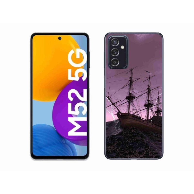 Gelový kryt mmCase na mobil Samsung Galaxy M52 5G - loď v bouři