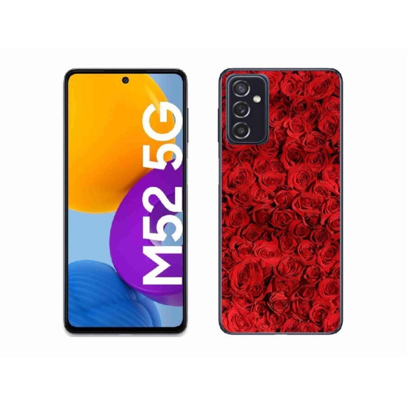 Gelový kryt mmCase na mobil Samsung Galaxy M52 5G - růže
