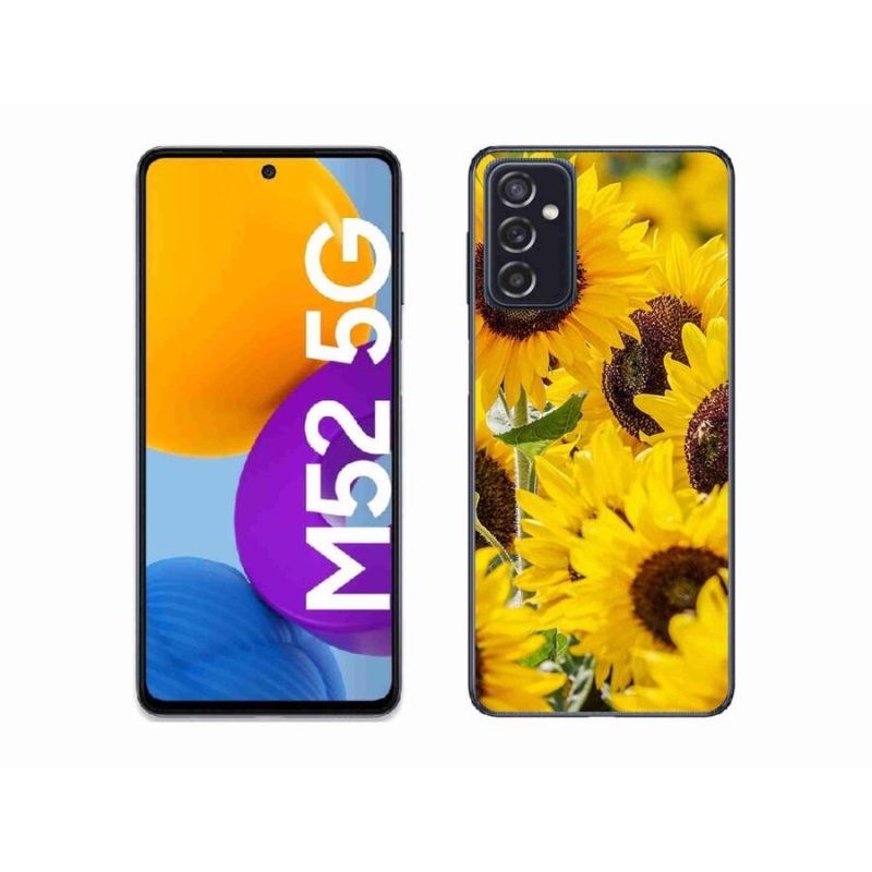 Gelový kryt mmCase na mobil Samsung Galaxy M52 5G - slunečnice